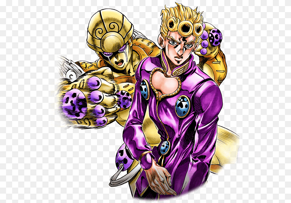 Unit Giorno Giovanna Giorno Giovanna Stand Gold Experience, Book, Purple, Comics, Publication Free Transparent Png