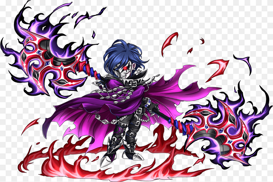 Unit Ills Thum Brave Frontier Dark, Person, Face, Head Png