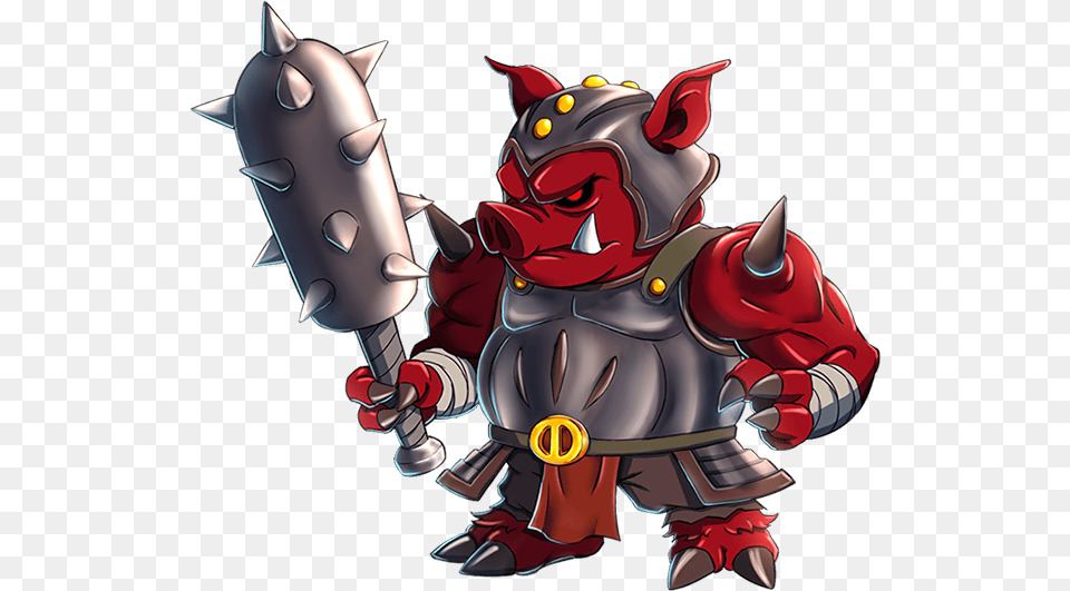 Unit Ills Thum Brave Frontier Orc, Knight, Person, Baby, Armor Png