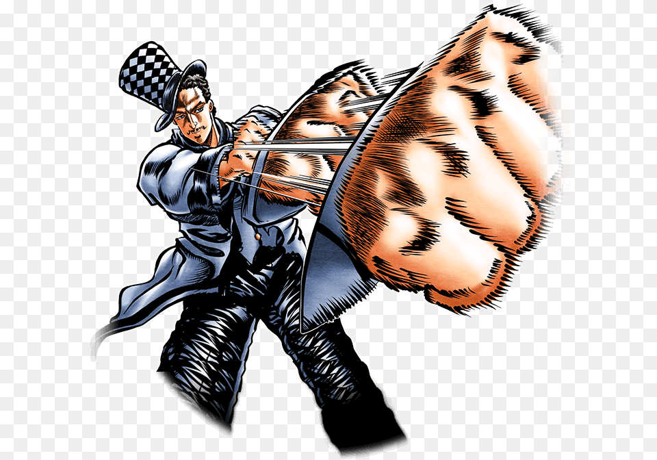 Unit William A William Zeppeli Zoom Punch, Person, Body Part, Face, Hand Free Png