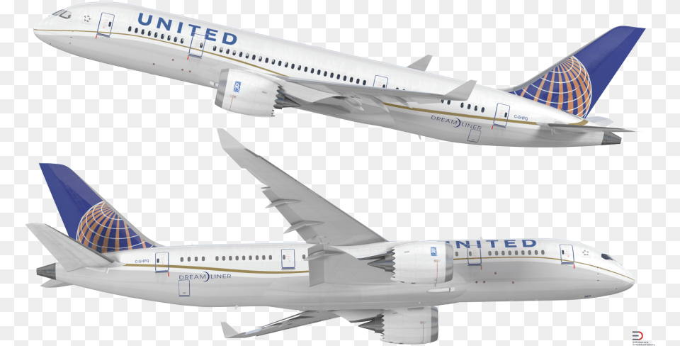 United Airlines Plane Clipart, Aircraft, Airliner, Airplane, Transportation Png
