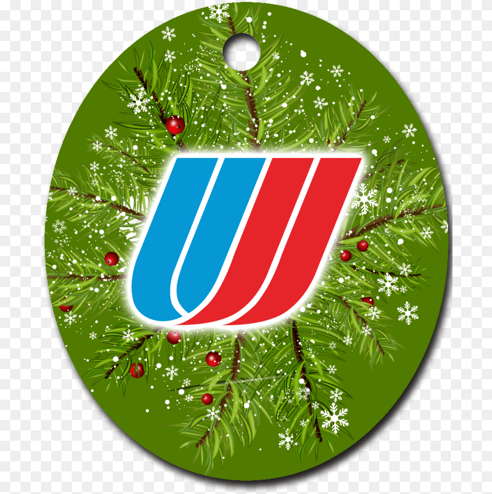 United Airlines Tulip Logo Ornaments Circle, Plant, Tree Free Png Download