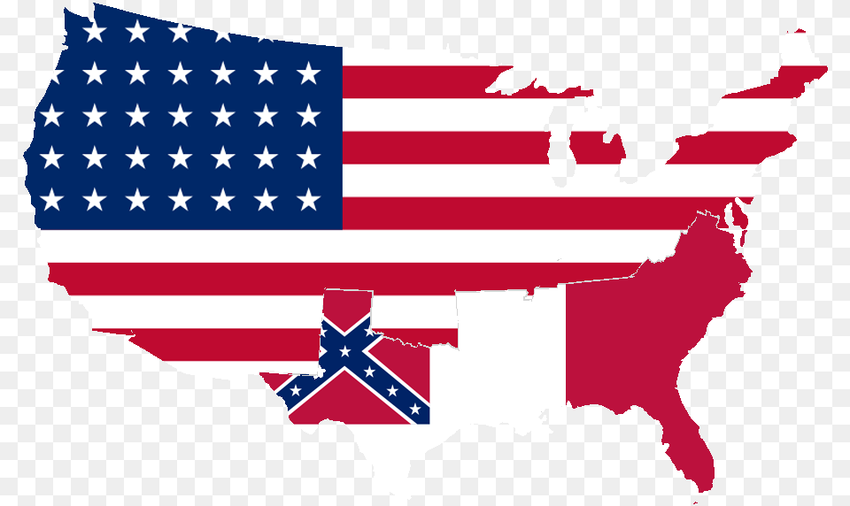 United And Confederate States Ghost In The Shell Us Map, American Flag, Flag Png