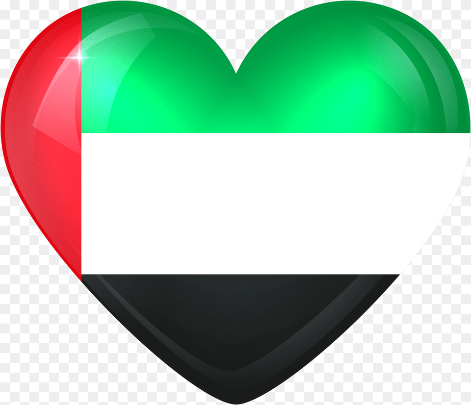 United Arab Emirates Large Heart Flag Flag Free Transparent Png