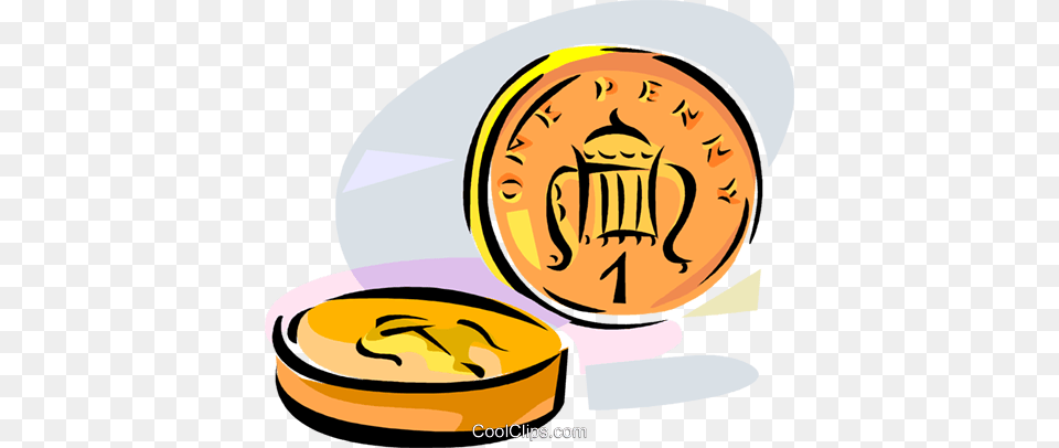 United Kingdom 1 Penny Coin Royalty Free Vector Clip Clip Art, Face, Head, Person, Gold Png