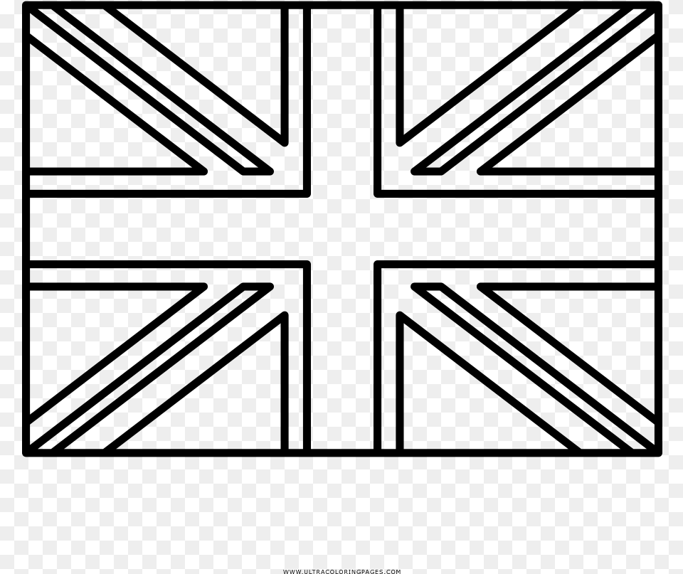 United Kingdom Flag Coloring, Gray Free Transparent Png