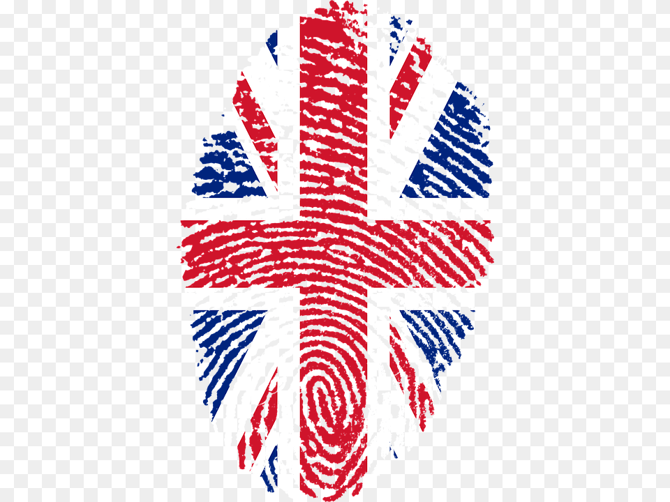 United Kingdom Flag Fingerprint Country Pride Uk Flag Fingerprint, Emblem, Symbol, Person Png