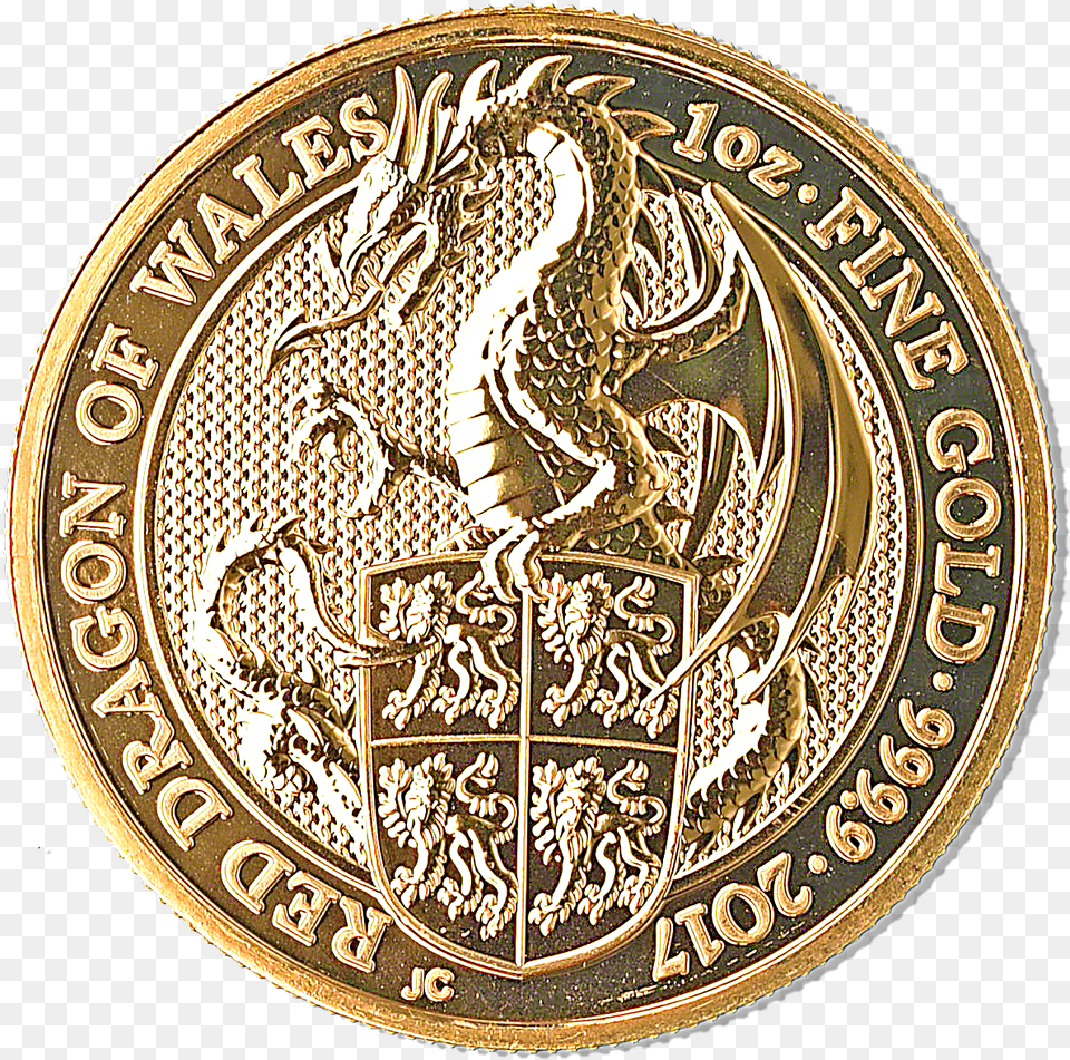 United Kingdom Gold Queen S Beast Counter Intelligence Center, Coin, Money Free Png