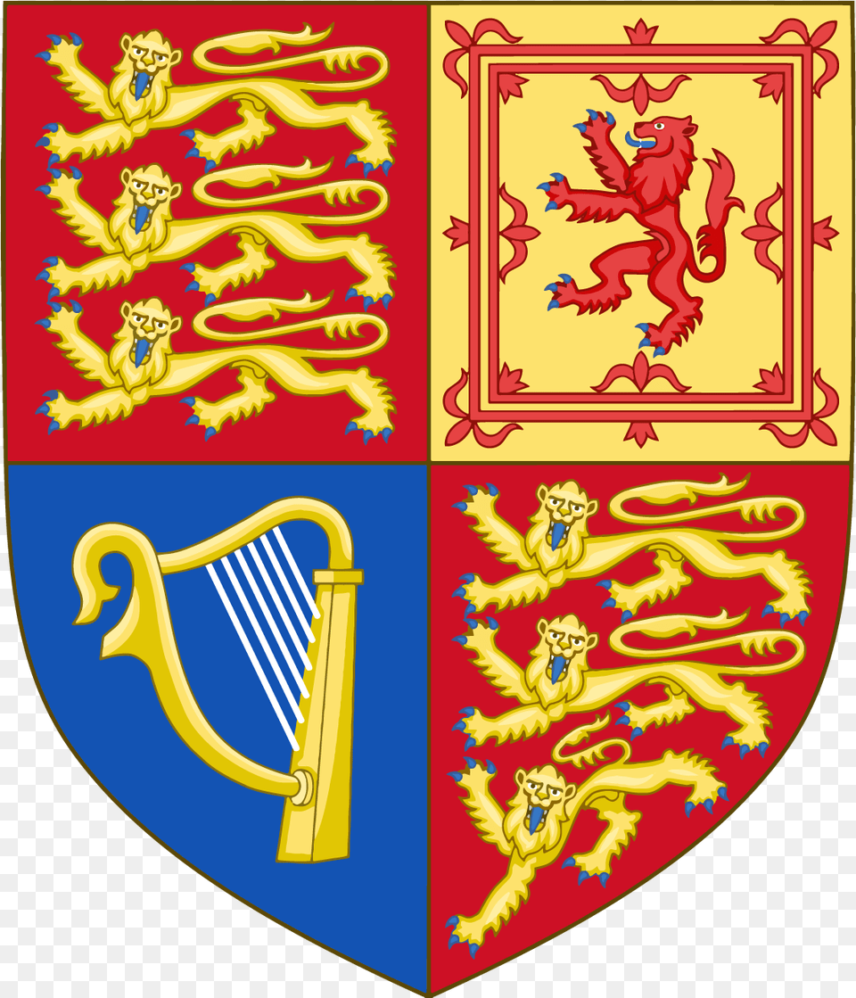 United Kingdom Royal Irish Harp Of Tara Coat Of Arms Duke Of Sussex Coat Of Arms, Armor, Animal, Bird, Chicken Png Image