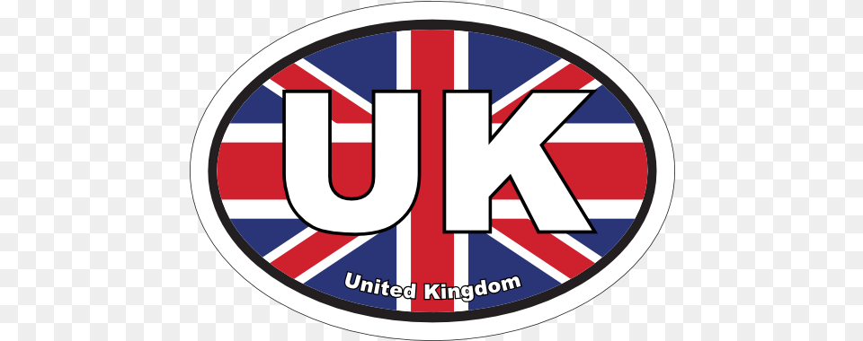 United Kingdom Uk Flag Oval Sticker Circle, Logo, Emblem, Symbol Png