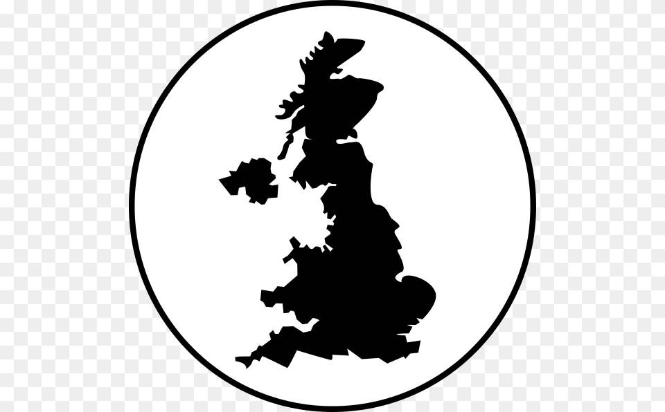 United Kingdon Black Map Uk Clip Art, Silhouette, Stencil, Baby, Person Free Png