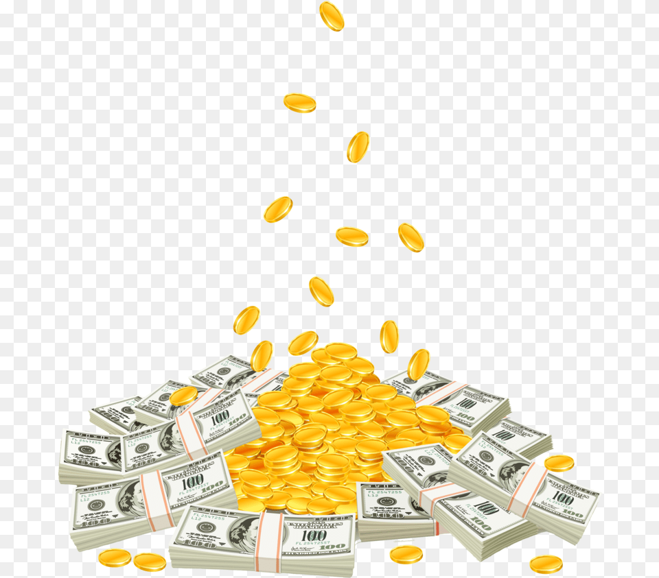 United Money Photography Dollar Sign States Falling Money Picture With No Background, Food, Grain, Produce Free Png Download