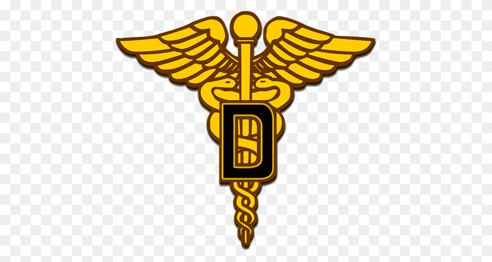 United States Air Force Dental Corps Badge Clip Art, Emblem, Symbol, Gold, Logo Png
