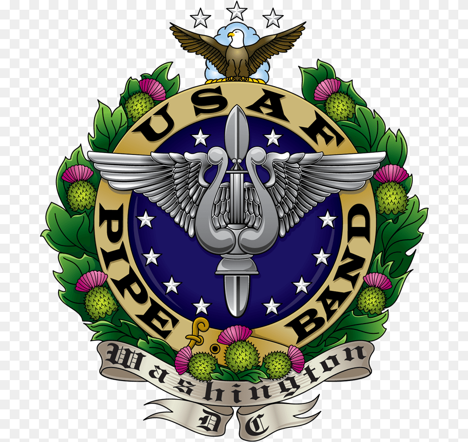 United States Air Force Pipe Band, Emblem, Symbol, Logo, Animal Png