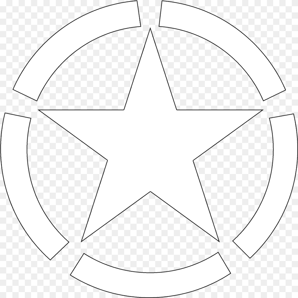 United States Armed Forces Ww2 Us Army Roundel, Star Symbol, Symbol, Cross Free Png Download