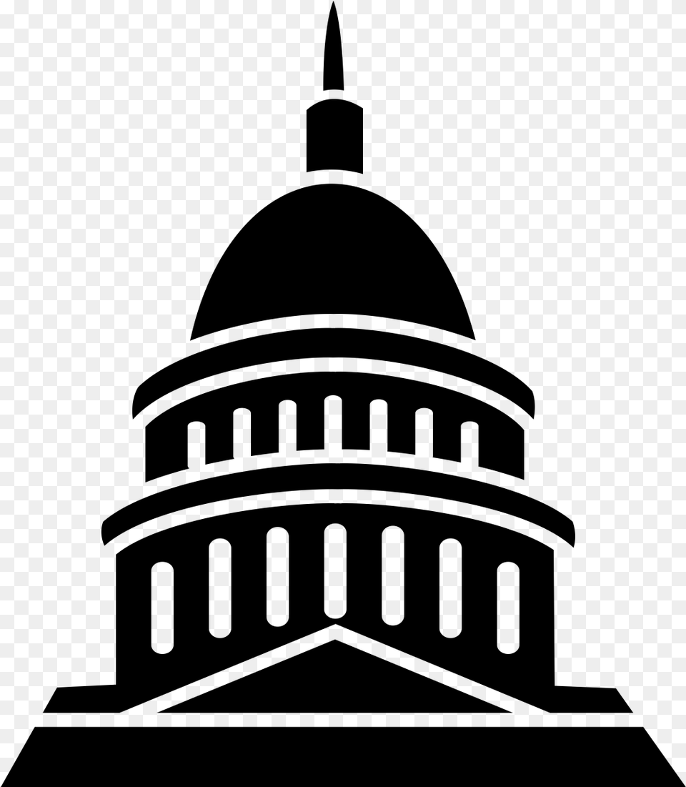 United States Capitol White House Building United States Politics Clipart, Gray Free Png
