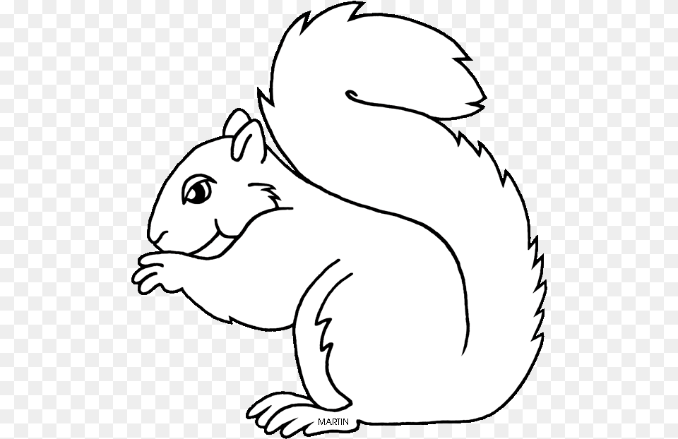 United States Clip Art By Phillip Martin State Wild Outline Squirrel Clipart, Animal, Baby, Mammal, Person Free Png Download