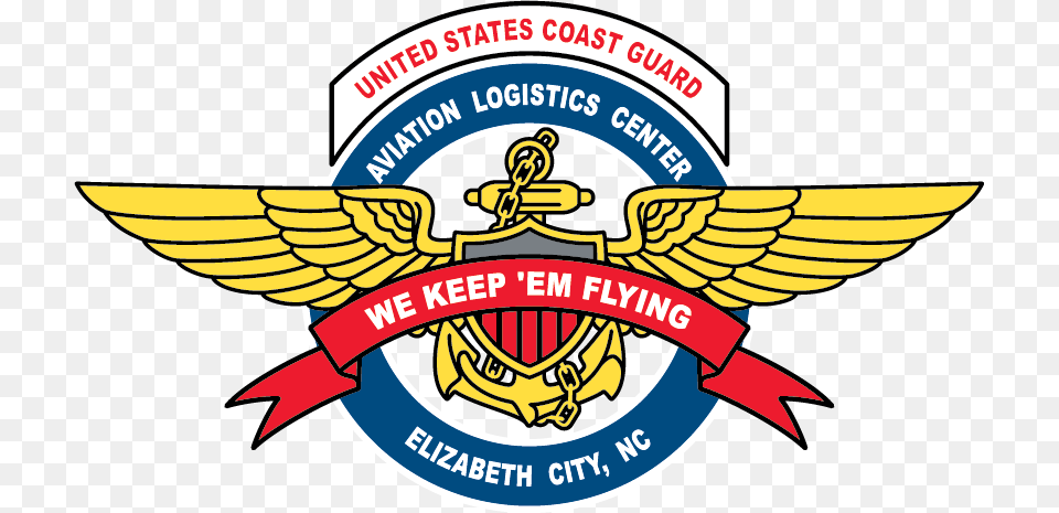 United States Coast Guard Aviation Logistics Center, Badge, Emblem, Logo, Symbol Free Transparent Png