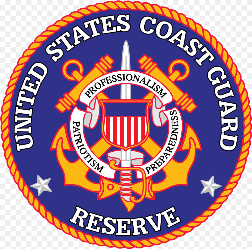 United States Coast Guard Logo Transparent Background, Emblem, Symbol, Badge, Can Free Png