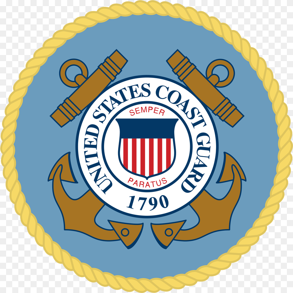 United States Coast Guard Logo Us Coast Guard Logo Badge, Symbol, Birthday Cake, Cake Free Transparent Png