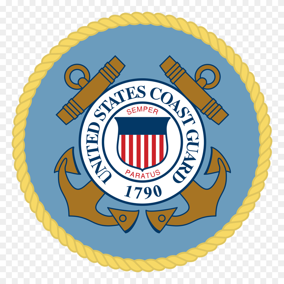 United States Coast Guard Logo Transparent Vector, Badge, Birthday Cake, Cake, Cream Png
