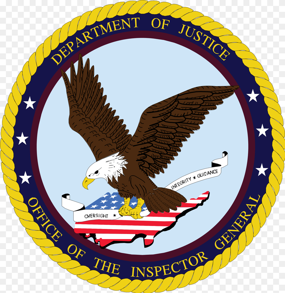 United States Department Of Justice Office, Animal, Badge, Bird, Eagle Free Png Download