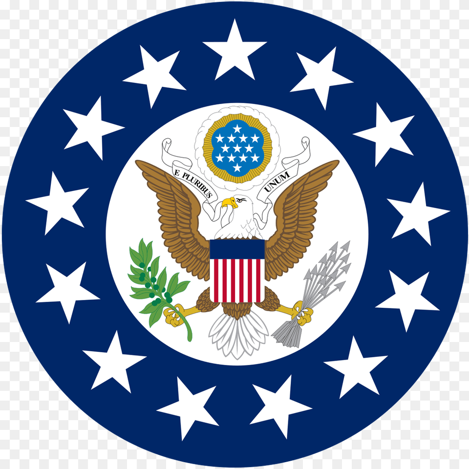 United States Diplomat Seal On Exfed Dog Training Website Betsy Ross Flag Stars, Emblem, Symbol, Animal, Bird Free Transparent Png