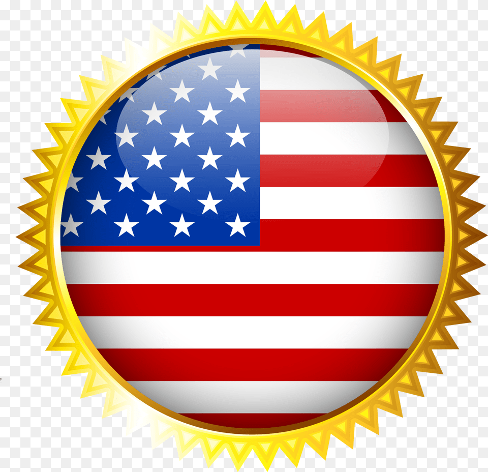 United States Flag Decoration Clipart Pictureu200b Flag Of The United States, American Flag, Gold Free Png Download