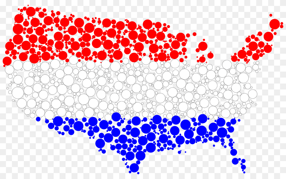 United States Flag Map Circles With Strokes Clipart, Art, Graphics, Floral Design, Pattern Png