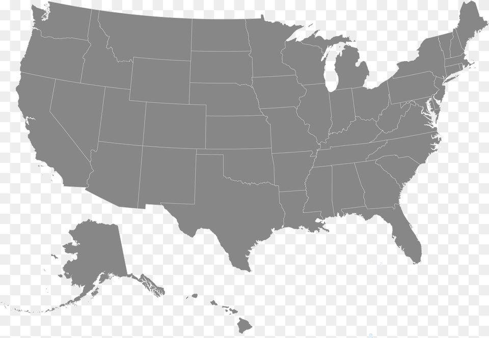 United States Map Grey, Chart, Plot, Atlas, Diagram Free Png Download