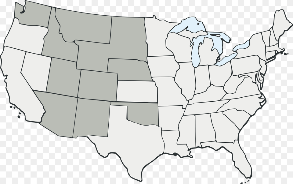 United States Map Outline Alaska On Us Mainland, Chart, Plot, Atlas, Diagram Free Png