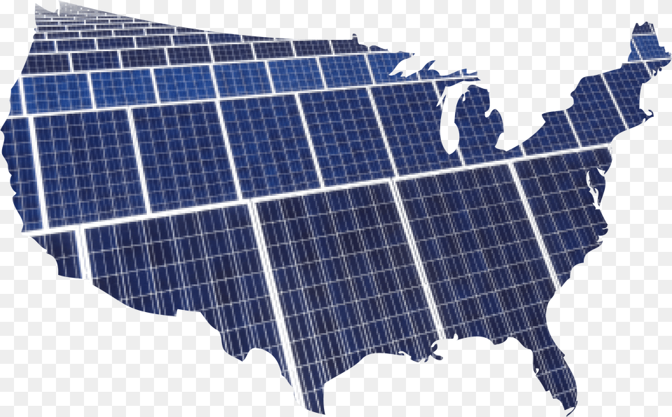 United States Map Shape, Electrical Device, Solar Panels Free Png