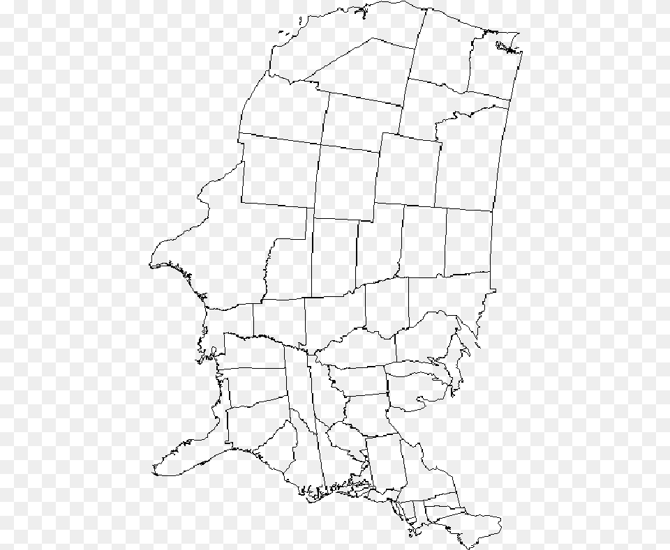 United States Map Vertical, Gray Png