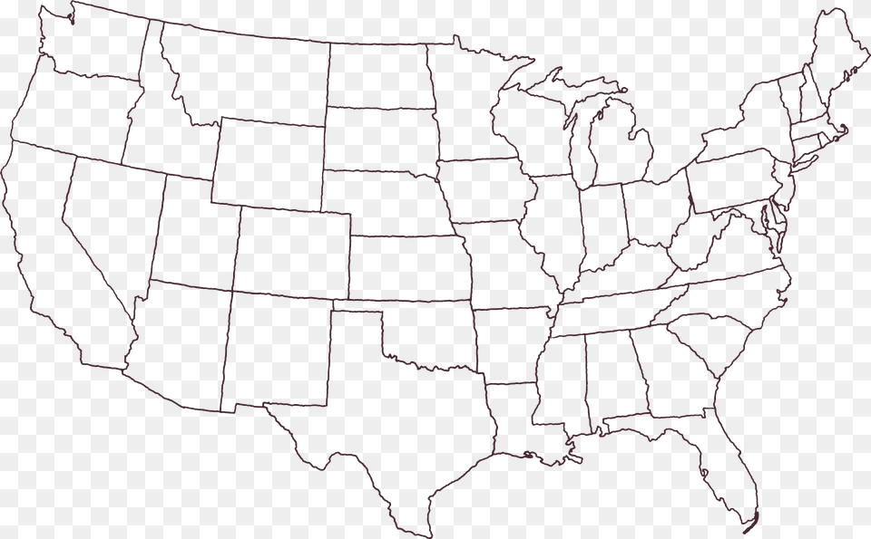United States Map With Florida Highlighted, Chart, Plot, Atlas, Diagram Png Image