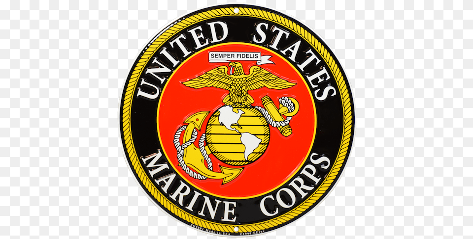 United States Marine Corps Emblem Round Sign Marine Corps Seal, Badge, Logo, Symbol, Can Free Transparent Png