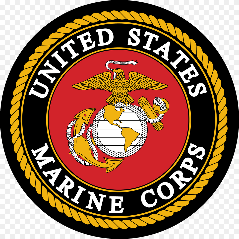 United States Marine Corps Marines Military Eagle Emblem, Badge, Logo, Symbol, Animal Png