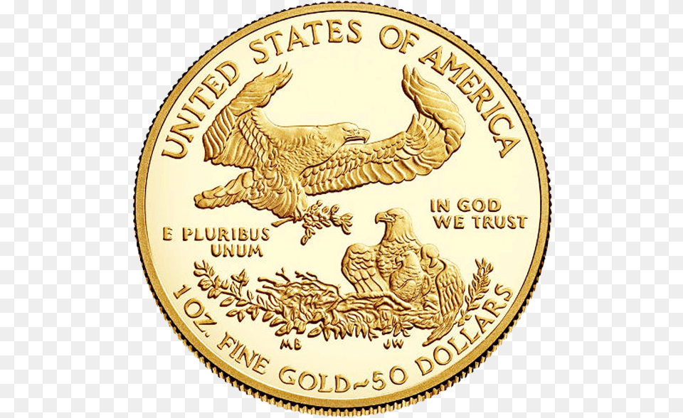 United States Mint Gold American Eagle 1 Oz, Animal, Bird, Coin, Money Png
