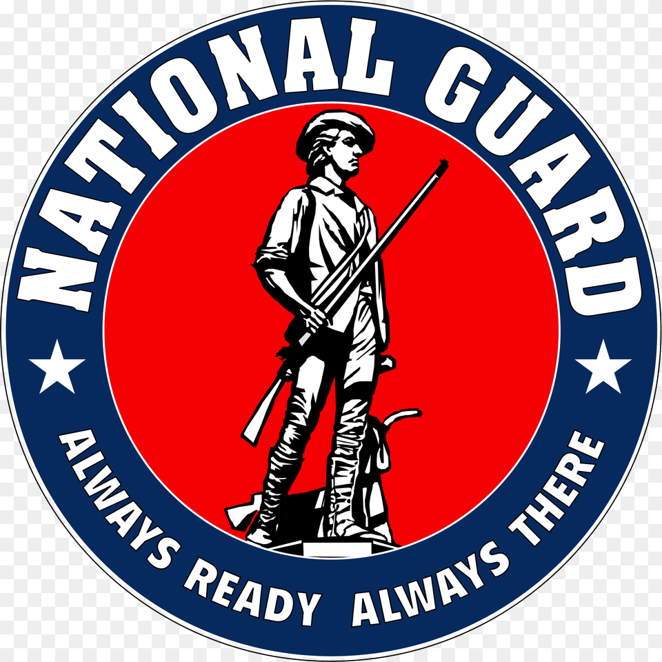 United States National Guard Seal, Adult, Rifle, Person, Man Free Png Download