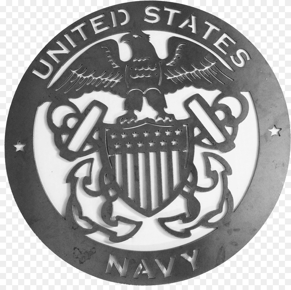United States Navy Navy Logo Black And White, Emblem, Symbol, Badge Free Png