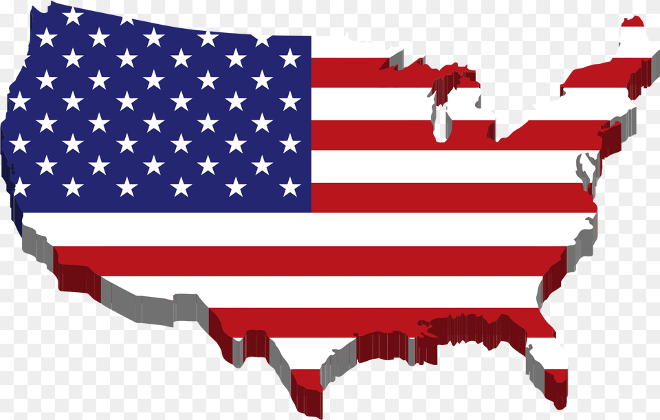 United States Of America Map Flag, American Flag, Person Free Png Download