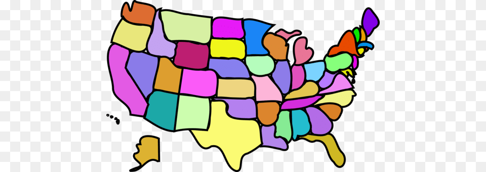 United States Openstreetmap Vector Map, Art, Graphics, Purple, Collage Free Transparent Png