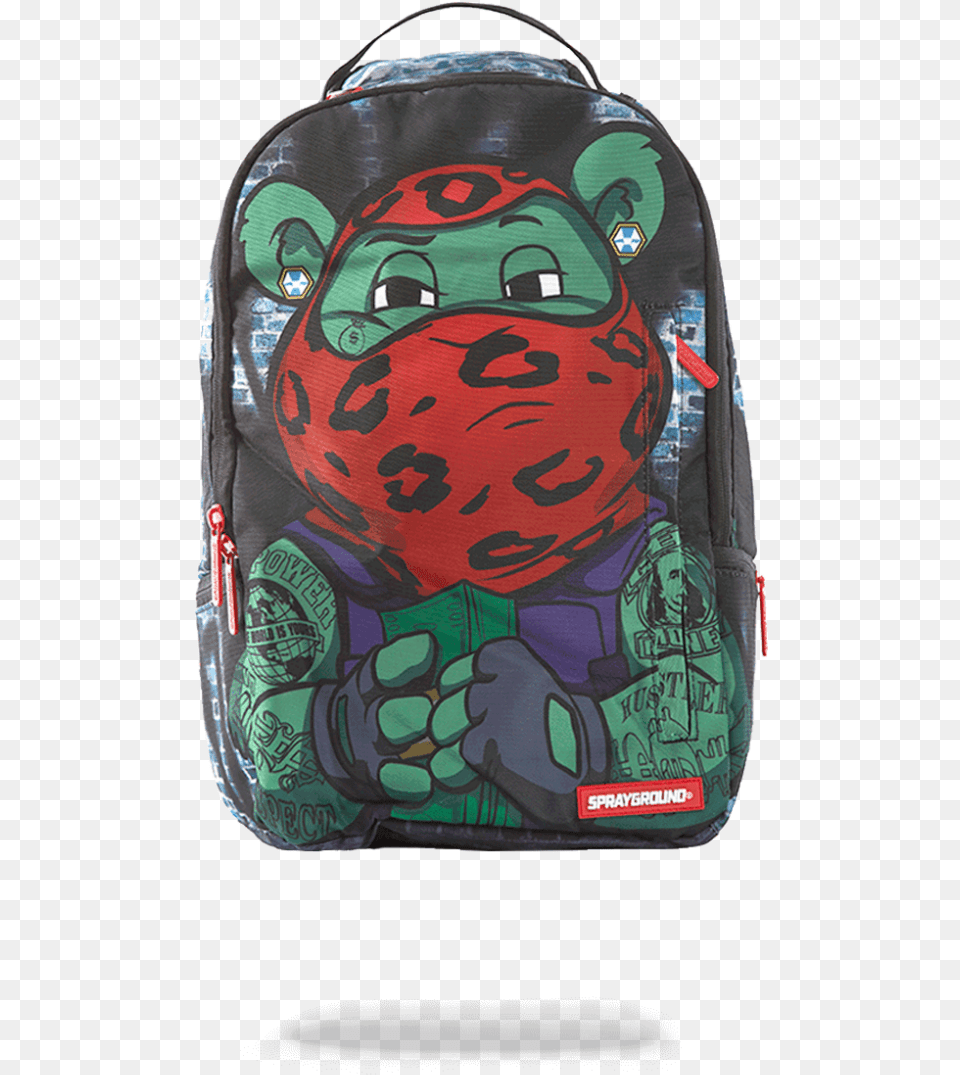 United States Purchasing Sprayground Money Bear Ski Money Bear Ski Mask Backpack, Bag, Baby, Person, Face Free Transparent Png