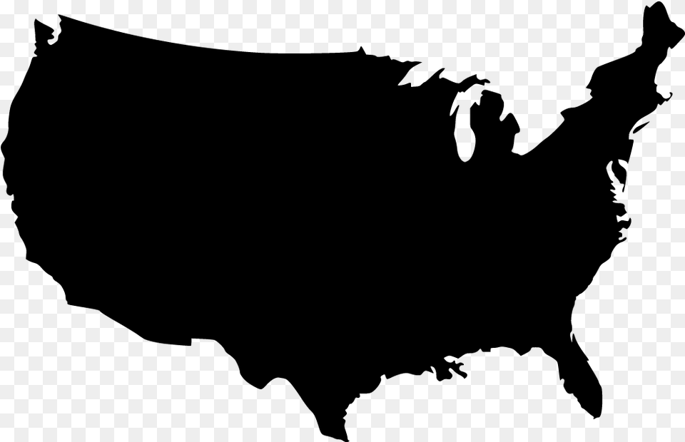 United States Silhouette United States Vector, Gray Png