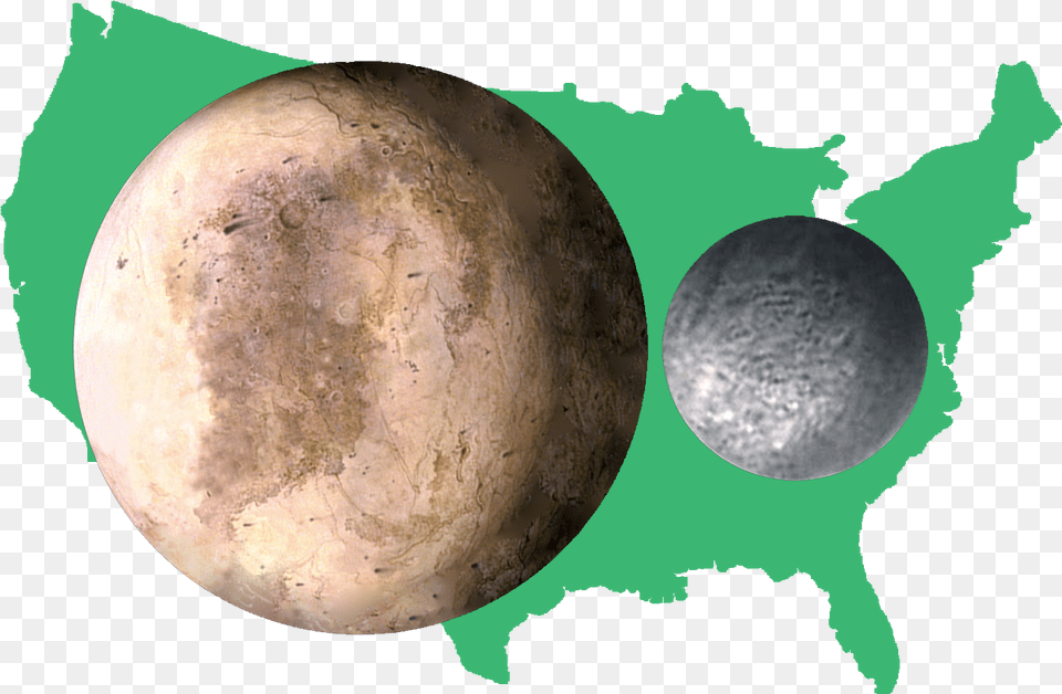 United States With Pluto Charon Pluto The Planet, Nature, Night, Outdoors, Astronomy Free Png Download
