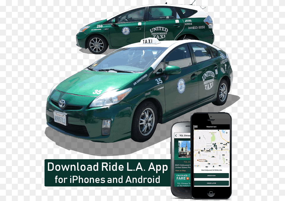 United Taxi Los Angeles, Car, Transportation, Vehicle, Electronics Free Transparent Png