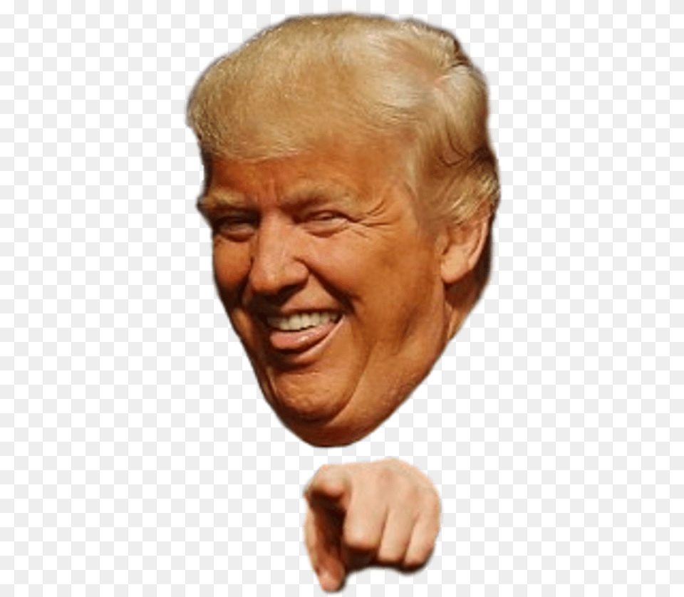 United Trump Sleeps Wall Money Never Clipart Transparent Background Trump Emoji, Happy, Person, Face, Laughing Free Png