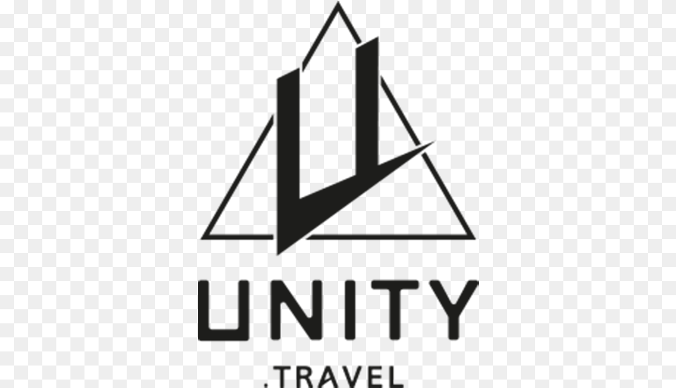 Unity Travel Logo, Triangle, Cross, Symbol, Text Free Png