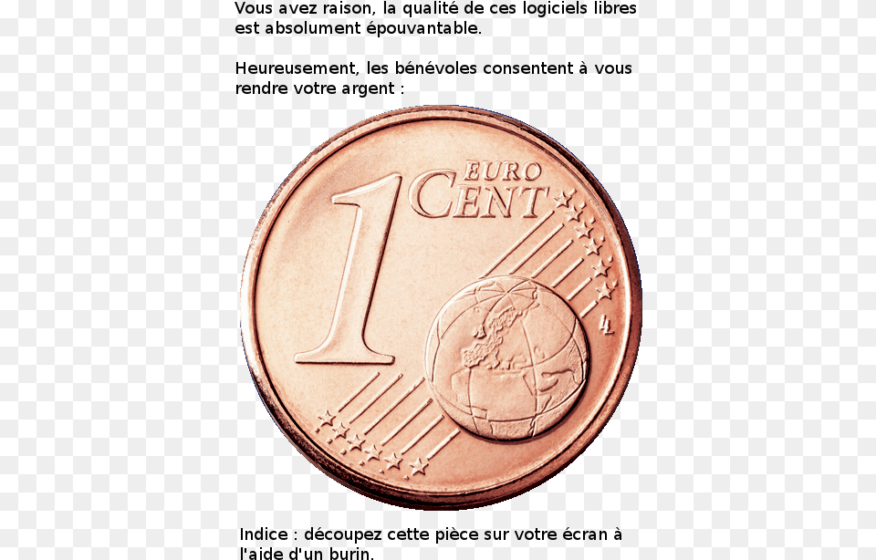 Unity8 10 Nov 2018 1 Euro Cent Ireland, Coin, Money, Nickel Free Png