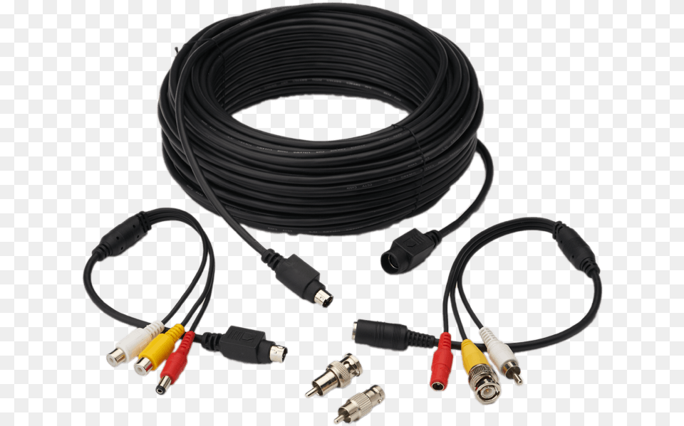 Universal 100ft Security Camera Extension Cable Cctv Camera Wire, Electronics, Headphones Png