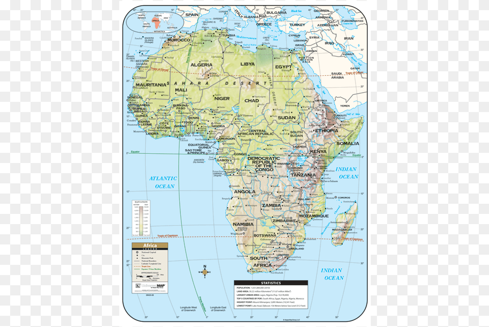 Universal Map Africa Shaded Relief Laminated Rolled Atlas, Chart, Plot, Diagram, White Board Free Transparent Png